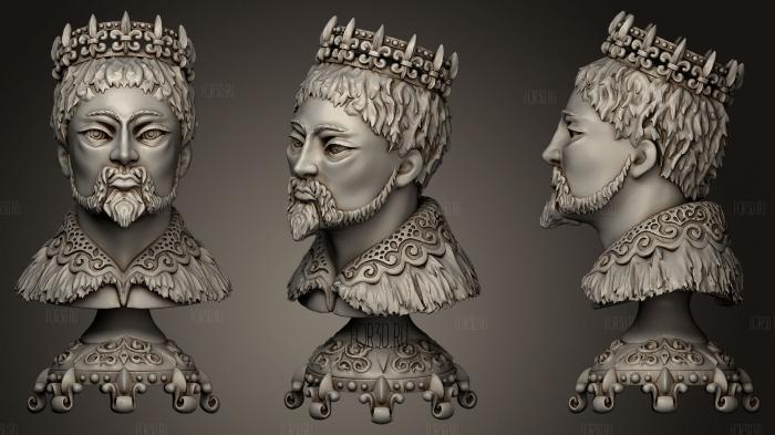 Chess King stl model for CNC